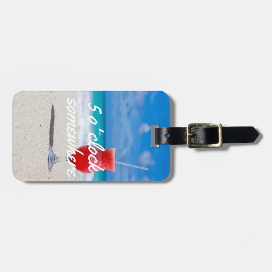 冷たい飲み物のおもしろいを5時の荷物どこかに浜に引き上げて下さい ラゲッジタグ (正面横)