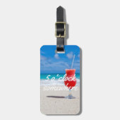 冷たい飲み物のおもしろいを5時の荷物どこかに浜に引き上げて下さい ラゲッジタグ (正面縦)