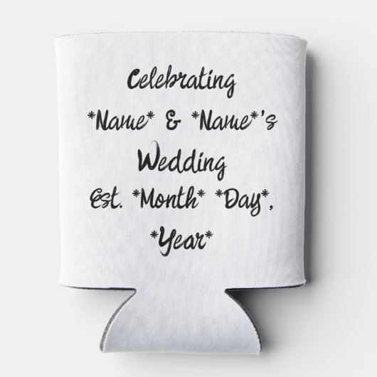 「冷たい飲み物」結婚式の引き出物クーラーボックス 缶クーラー (裏面)