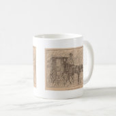 冷たい黒い美しい コーヒーマグカップ (正面右)