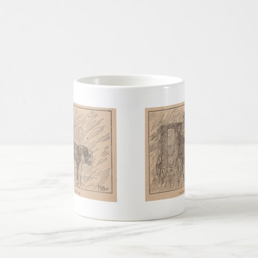 冷たい黒い美しい コーヒーマグカップ (中央)