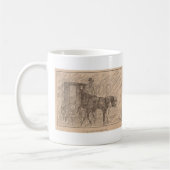 冷たい黒い美しい コーヒーマグカップ (左)