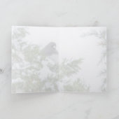 "冷たい" Junco, 5" x 7"折り畳みグリーティングカード カード (内部)