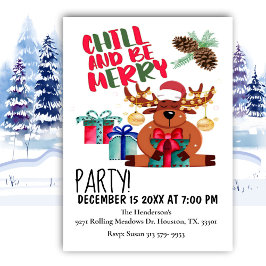 冷たく楽しいクリスマスパーティの招待状 招待状