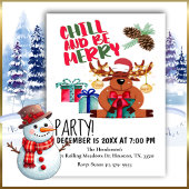 冷たく楽しいクリスマスパーティの招待状 招待状