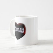 冷たく黒いハート コーヒーマグカップ (正面左)