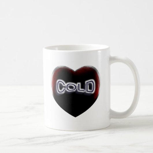 冷たく黒いハート コーヒーマグカップ (右)