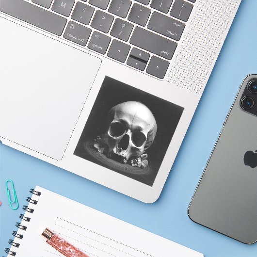 💀冷やしてお出しします — バロック美術 シール (ノートパソコンとiPhone)