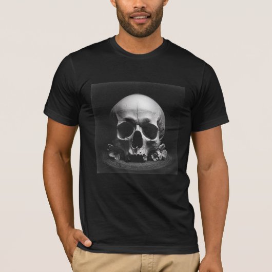 💀冷やして供される — バロック スカル アート Tシャツ (正面)
