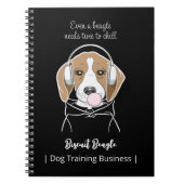 冷ややかなビーグルバブルキュートおもしろい犬 ノートブック (正面)