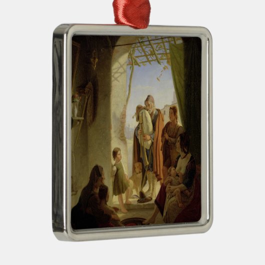 冷ややかなローマ1833年のNeapolitanバグパイププレーヤー メタルオーナメント (右)