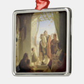 冷ややかなローマ1833年のNeapolitanバグパイププレーヤー メタルオーナメント (左)