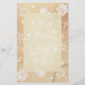 冷ややかな雪片のヴィンテージの筆記用紙 便箋 (正面)