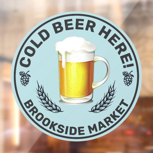 冷カスタマイズビールここコンビニエンスストア前 ウィンドウサイン (シート2)