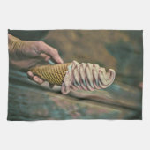 冷カッコいい凍アイスクリーム キッチンタオル (横)