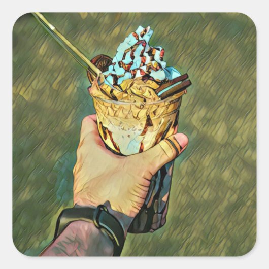 冷カッコいい凍アイスクリーム スクエアシール (正面)