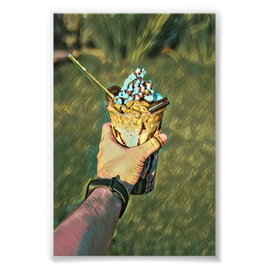 冷カッコいい凍アイスクリーム フォトプリント            (正面)