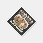 冷パーソナライズされたビールオークバレル醸造所 スタンダードカクテルナプキン (角)