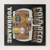 冷パーソナライズされたビールオーク樽醸造業  ジグソーパズル (横)