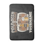 冷パーソナライズされたビールオーク樽醸造業 バスマット (正面縦)