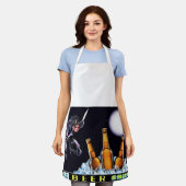 冷ビールシャツ エプロン (着用した状態)