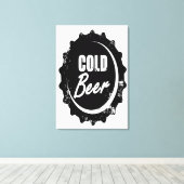 冷ビール キャンバスプリント (インサイチュ (ウッドフロア))