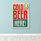 冷ビール キャンバスプリント (インサイチュ (ウッドフロア))