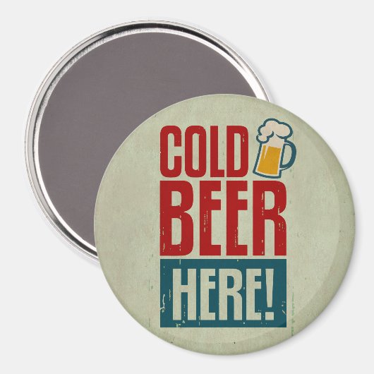 冷ビール マグネット (正面/裏面)