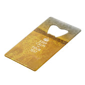 冷保たいビールのテキストと落ち着いて クレジットカード栓抜き (正面アングル)