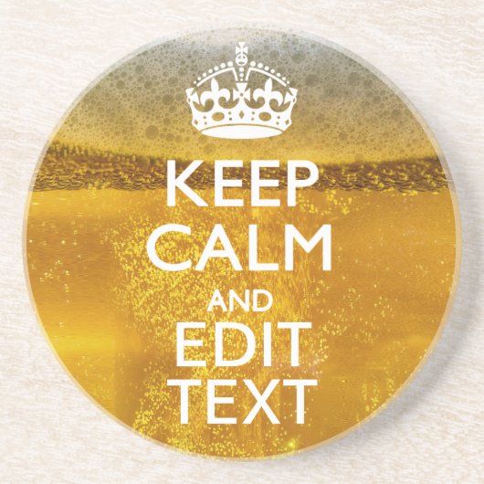 冷保たいビールのテキストと落ち着いて コースター (正面)