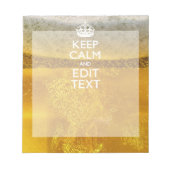 冷保たいビールのテキストと落ち着いて ノートパッド (正面)