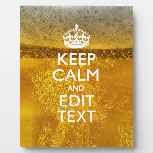 冷保たいビールのテキストと落ち着いて フォトプラーク (正面)