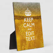 冷保たいビールのテキストと落ち着いて フォトプラーク (側面)