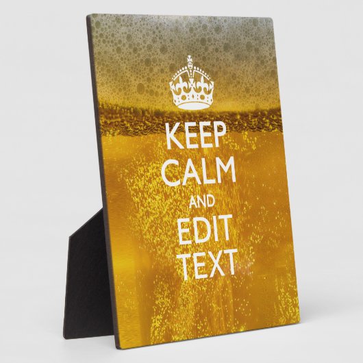 冷保たいビールのテキストと落ち着いて フォトプラーク (側面)