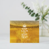 冷保たいビールのテキストと落ち着いて ポストカード (スタンド正面)