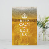 冷保たいビールのテキストと落ち着いて 便箋 (スタンド正面)