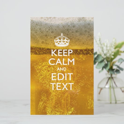 冷保たいビールのテキストと落ち着いて 便箋 (スタンド正面)