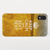 冷保たいビールのテキストと落ち着いて Case-Mate iPhoneケース (裏面(横))