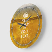 冷保たいビールをお願いします ラージ壁時計 (傾斜)