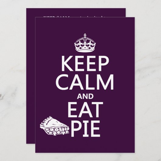 冷保静な食べパイ 招待状 (正面/裏面)