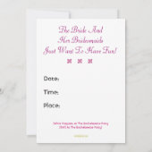 冷保静バチェロレッテカスタム招待状 招待状 (裏面)