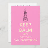 冷保静バチェロレッテカスタム招待状 招待状 (正面/裏面)