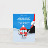 冷凍おもしろいゴルフボールのクリスマス カード (正面)