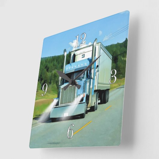 冷凍庫トラックのトラック – ドライバーの壁時計 スクエア壁時計 (傾斜)