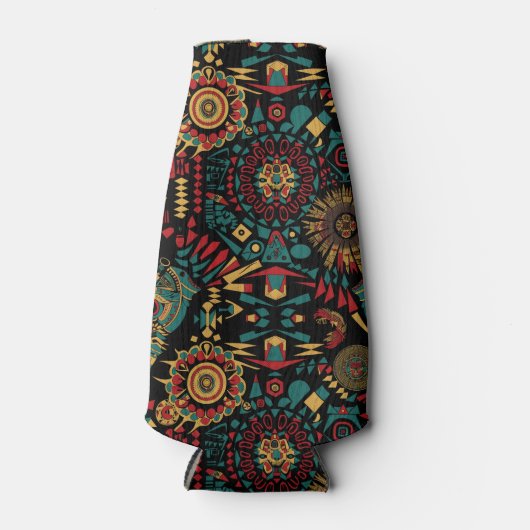 冷却シアン「伝統パターインスパイアン」フォームBot ボトルクーラー (正面)