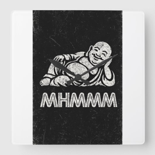 冷却ブッダMHMM壁時計 スクエア壁時計 (正面)