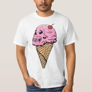 冷却処理:スカル円錐 Tシャツ