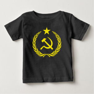 冷戦の共産主義の旗のベビーの罰金のジャージーのTシャツ ベビーTシャツ