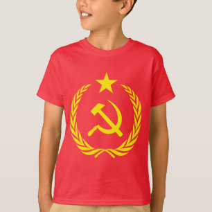 冷戦の共産主義の旗の子供のHanesのTシャツ Tシャツ