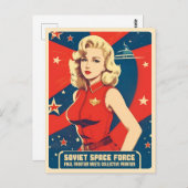 冷戦ソおもしろい連ソ連宇宙レースユーモア ポストカード (正面/裏面)